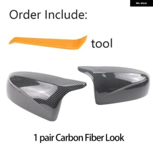 BMW 2個 サイド ウイング バックミラー スタイリング 明黒カーボンパターンミラー カバー キャップ X5 E70 X6 E71 2008-2013 - Carbon Fiber Look