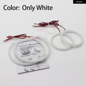 BMW スイッチ バックコットンライト LED エンジェルアイデュアルカラー X5 E70 2007-13 - WHITE