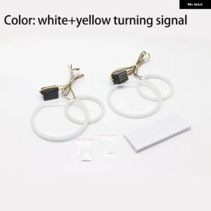 BMW スイッチ バックコットンライト LED エンジェルアイデュアルカラー X5 E70 2007-13 - White and yellow