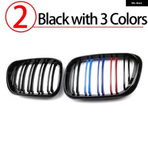 BMW ルック車 グリル フロントキドニー 2 ラインダブルスラット X5 E53 プレ LCI 36220 カーアクセサリー - 2.Black with 3 color