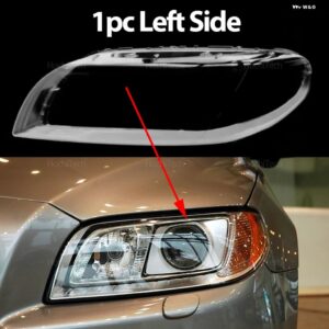ボルボ ヘッドライト カバー S80 S80L 2006-2016 クリア ハウジング ヘッドライト レンズ ガラスランプカバー ランプシェード - 1pc Left Side