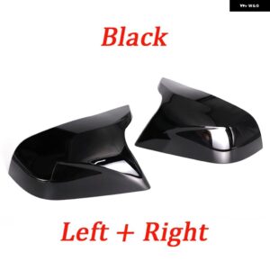 テスラ カーボンパターンブラックサイドミラー カバー キャップ モデル3 2017-23 - Black 1 set