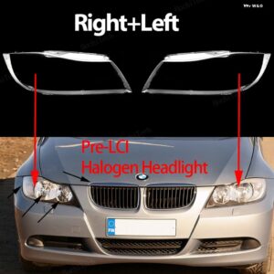 BMW ヘッドライト カバー 3シリーズ E90 E91 PRE-LCI PRE-FACELIFT クリア ハウジング フロント ヘッドライト レンズ シェルガラスランプカバー - 1pc Right Xenon
