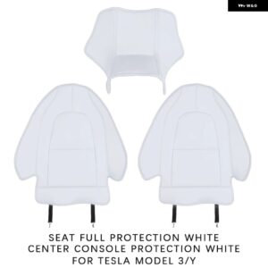テスラ モデル3 Y レザーシートバック プロテクター 耐摩耗性カーキックマット オーガナイザー ポケット付き 防水 傷防止 - black 3PCS