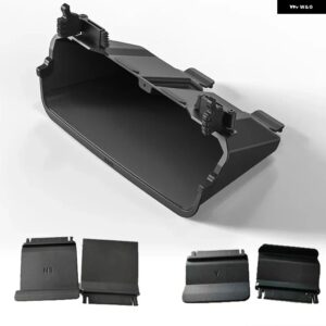 テスラ スクリーン下 収納 トレイ モデルY 3 2021-2024 ハイランド隠し ABS スクリーン下 収納 ボックス 滑り止めライナー付き - black