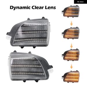 ボルボ XC90 ダイナミック LED サイド ウイング ミラー ライトウィンカー インジケーター ウインカーランプ 2個 XC70 2007-2014 - Clear Dynamic