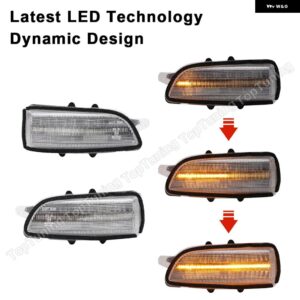 ボルボ 2X S40 S60 S80 C30 C70 V40 V50 V70 サイドミラー インジケーター ダイナミック LED ウィンカーライトウインカー - Clear Dynamic