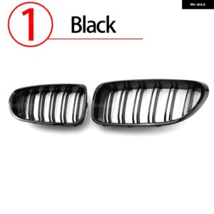 BMW LOOK 車 グリル フロントキドニー 2 ライン ダブル スラット 6シリーズ F06 F12 F13 2012-2017 - 1.Black