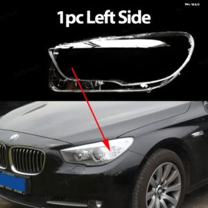 BMW ヘッドライト カバー 5シリーズ GT 5GT F07 2010-2016 クリア ハウジング フロント ヘッドライト レンズ シェルガラスランプカバー - 1pc Left Side