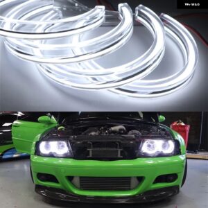 BMW 3 5 7シリーズ E36 E46 E39 E38 323I 750I 325I 728I 740D 325TDS RETRODTM スタイル LED クリスタルエンジェルアイリングキット - 4pcs 131mm