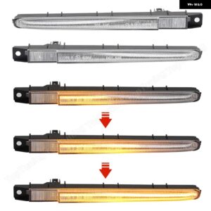 BMW 2X LED ウィンカーライト E90 E92 E93 セダン クーペ コンバーチブル 2007-2013 LED ダイナミック サイド マーカー インジケーター ウインカー ライト - Clear Dynamic