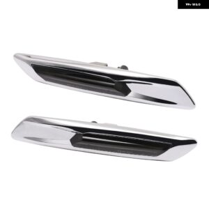 BMW 2個 LED ウィンカーライト 5シリーズ F10 F11 LED サイドマーカーランプ 528I 528IX 535I 535IX 550I 550IX 2011-2013 - Sliver