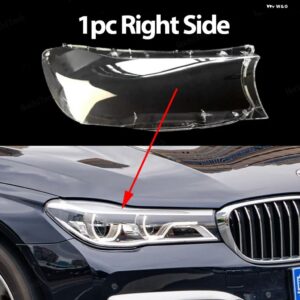BMW ヘッドライト カバー 7シリーズ G11 G12 フェイスリフト前 2016-2018 クリア ハウジング フロント ヘッドライト レンズ シェルガラスランプカバー - 1pc Right Side