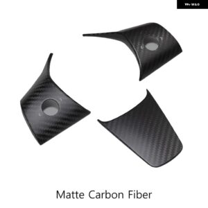 テスラ ヨーク ステアリングホイール モデル3 Y 370MM 楕円カーボンマットレザー加熱 カスタム - Carbon fiber cover