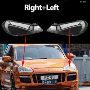 ポルシェ ヘッドライト カバー カイエン S GTS E1 9PA 955 957 08-10 クリア ハウジング フロント ヘッドライト レンズ - Right and Left