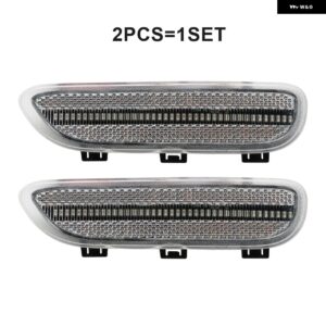 BMW 3シリーズ E46 M3 2001-2006 LED フェンダーサイドマーカーランプ 2D クーペコンバーチブル 1999-2003 フロントバンパー リフレクター ライト - Clear Lens