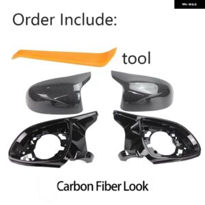 BMW 4個 カーボンルック ブラックサイドミラー カバー 交換 X3M F97 X4M F98 2019-2024 X5M F95 X6M F96 2020-2024 - Carbon Fiber Look