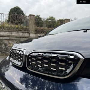 BMW フロントキドニー グリル ステッカー カバー ABS フロントバンパー レーシング グリル 外装 アクセサリー 3シリーズ I3 I01 LCI 2013-2021 - Gloss Sliver