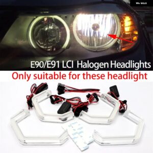BMW M4 象徴 スタイル LED クリスタルエンジェルアイキット 3シリーズ E90 E91 316I 318I 320I 320SI 323I 325I 328I 330I 335I 316D 318D 04-11 - Style 4