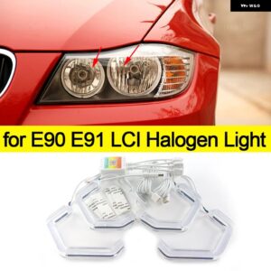 BMW M4 スタイル RGB マルチカラー APP 制御 LED エンジェルアイ 3シリーズ E90 E91 2005-2012 316I 318I 320I 328I 330I 335I 320D - for pre-lci xenon