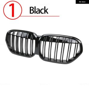 BMW ルック車 グリル フロントキドニー 2 ラインダブルスラット X1 F48 F49 LCI 2020-23 カーアクセサリー - 1.Black