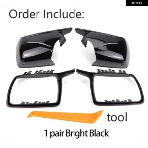 BMW サイドミラー キャップ X5 E53 1999-2006 交換 スタイル カーボンミラー カバー カバー ツール付き - 1 pair black