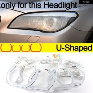 BMW アプリ 制御 RGB マルチカラー DTM クリスタル LED エンジェルアイズ リング 7シリーズ F01 F02 F03 F04 730D 740D 740I 750I 760I 2008-2015 - U Shaped pre-lci