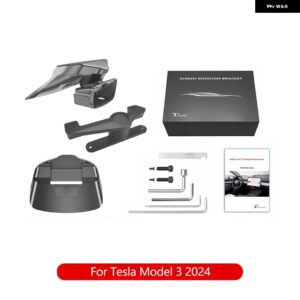 テスラ モデル3 Y 2020-2024 ハイランドスクリーンスイベル マウント センター コンソール ナビゲーションスクリーン回転 ホルダー 4 - Model 3 2024