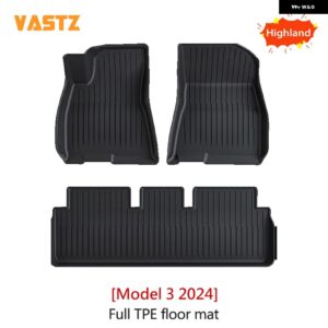 テスラ フロアマット モデルY 3 2017-2024 ハイランド 左右舵 全ウェザー型 TPE カーゴライナー カーゴ トランク アクセサリー