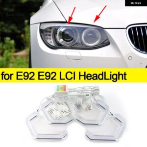 BMW M4 スタイル RGB マルチカラー APP 制御 LED エンジェルアイ E92 E93 クーペコンバーチブルカブリオ M3 2006-2013 325XI 330XI 330XD - for LCI Headlight