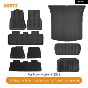 テスラ フロアマット モデルY 2025 ジュニパーモデルY ハイランド トランク マットダブルメネスライナー左 右ハンドル インテリア