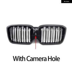 BMW 1ペア M カラー/グロスブラックフロントバンパー キドニー グリル X3 X4 G01 G02 LCI 2022-2023 カーアクセサリー - with hole