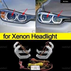 BMW 3シリーズ F30 F31 F34 F35 M3 2011-16 318I 320I 328I 330I 318D 320D M4 スタイル マルチカラー RGB LED エンジェルアイキット リング - for Xenon Headlight
