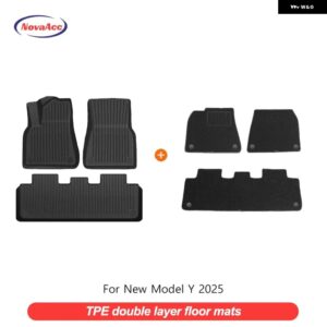 テスラ フロアマット モデルY 2025+ ジュニパー TPE 全ウェザー型 防水 トランク マットライナーノンスリップ車内 - Floor Mat