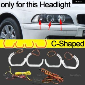 BMW 5シリーズ E39 525I 528I 530I 540I 1997-2003 アプリダイナミック RGB エンジェルアイリングライト DRL ウィンカーライト付き - C Shaped lci