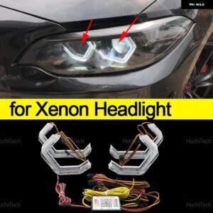 BMW 2シリーズ F22 F23 F87 M2 プレフェイスリフト 2012-16 M4 スタイル マルチカラー RGB LED エンジェルアイキット ハローリング - for Xenon Headlight