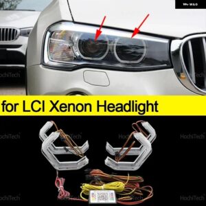 BMW X4 F26 2014-2018 XDRIVE20I XDRIVE28I XDRIVE35I XDRIVE20D 30D 35D M4 スタイル マルチカラー RGB LED エンジェルアイキット リング - for Xenon Headlight