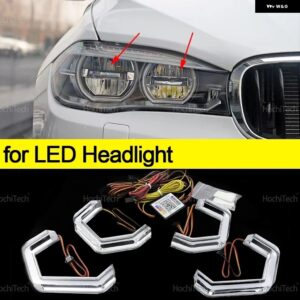 BMW X6 F16 2015-2019 XDRIVE35I XDRIVE50I XDRIVE30D XDRIVE35D 40D M50D M4 スタイル マルチカラー RGB LED エンジェルアイキット リング - for LED headlight