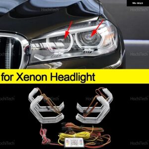 BMW X6 F16 2015-2019 XDRIVE35I XDRIVE50I XDRIVE30D XDRIVE35D 40D M50D M4 スタイル マルチカラー RGB LED エンジェルアイキット リング - for Xenon Headlight