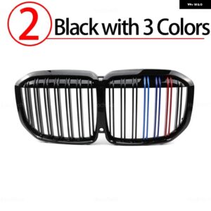 BMW 1ペア M カラー/グロスブラックフロントバンパー キドニー グリル X7 G07 フェイスリフト前2019-22 スタイリング - 2.Black with 3 color