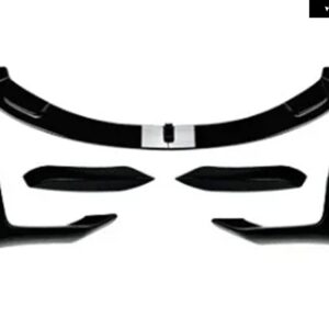 BMW フロントバンパー ディフューザー リップ MP スタイル カバー ガードキット スポイラー スプリッター 3シリーズ 4シリーズ M3 M4 F80 F81 F82 F83 - Gloss Black Set