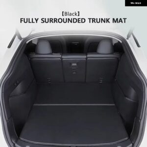 テスラ モデルY 2017-2025 レザー トランク マットリアバック プロテクター パッド 全ウェザーライナーカーゴ ACCESORIOS - Black A
