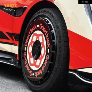 テスラ モデルY 19インチ タイヤホイールカバー フルカバレッジ カスタム ホイールキャップリム プロテクター 交換アクセサリー - Good Luck 1