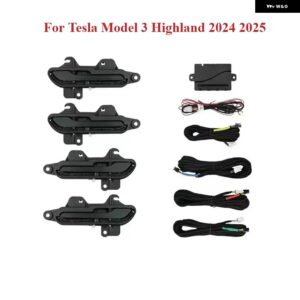 テスラ モデルY 電動スマート自動 ドアハンドル 減速機 LED 付きカラフルな ハンドルバー モデル3 ハイランド - Model 3 Highland
