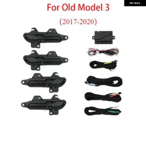 テスラ モデルY 電動スマート自動 ドアハンドル 減速機 LED 付きカラフルな ハンドルバー モデル3 ハイランド - For M3 2017-2020