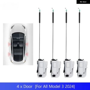 テスラ モデル3 Y 3 2016-2025 ジュニパー最新ソフトクロージングアンチピンチスマート自動電気吸引ドアロック閉鎖開口部 - For model 3 2024