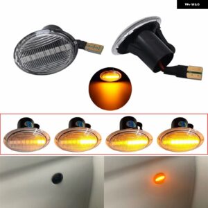 マセラティ 2個 LED ダイナミックサイドマーカー ウィンカーライトフィアット 500 フォード KA ランチア リブラ イプシロン グランカブリ - Dynamic Crystal
