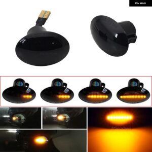 マセラティ 2個 LED ダイナミックサイドマーカー ウィンカーライトフィアット 500 フォード KA ランチア リブラ イプシロン グランカブリ - Dynamic Smoked