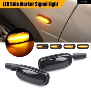 ランドローバー 流れるダイナミック ウインカー ウインカー LED サイド マーカー ライト ディスカバリー 2 1999-2004 ディフェンダー フリーランダー 1 - Dynamic Smoked