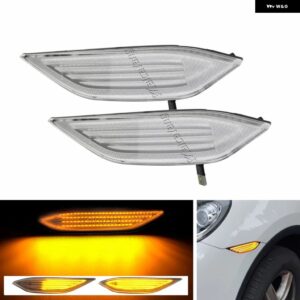 ポルシェ カイエン 958 92A 2011-2014 OEM# 95863107200 2個 ダイナミック LED サイドマーカー矢印ウィンカーウ - Dynamic Crystal